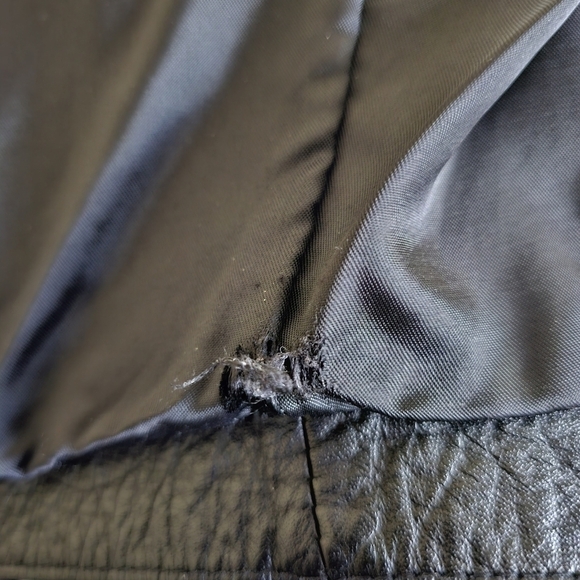 Nordstrom BP. Women's Black Leather Moto Jacket Coat Size Medium - Picture 11 of 14